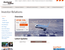 Tablet Screenshot of investor.rockwellcollins.com